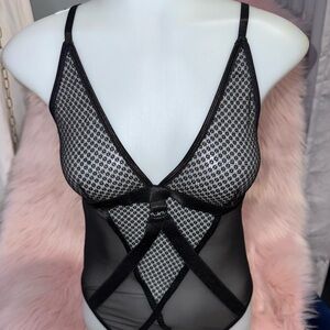 Black and White Mesh Bodysuit